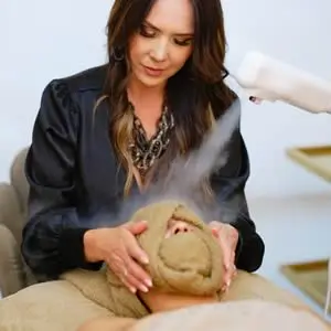 Facial steam treatment at Stay Smooth Skin Studio