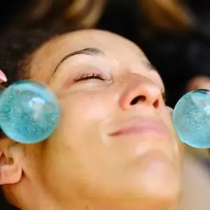 Ice globe facial massage
